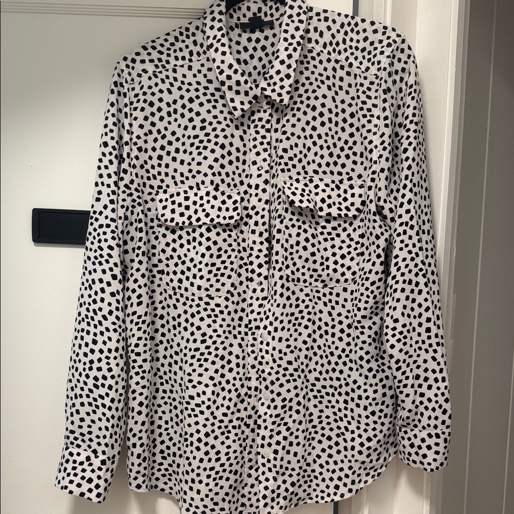 Alfani Monochrome Geometric Print Blouse